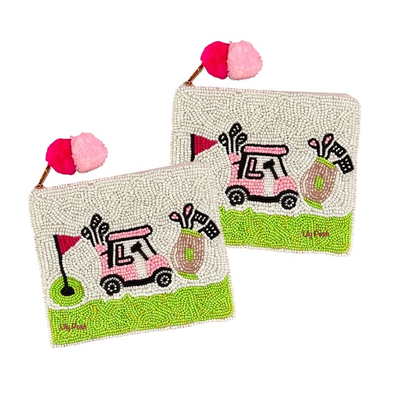 Lily Posh Golf Cart Coin Purse, Golf Lover, Golf Bag, NEW - Picture 2 of 6